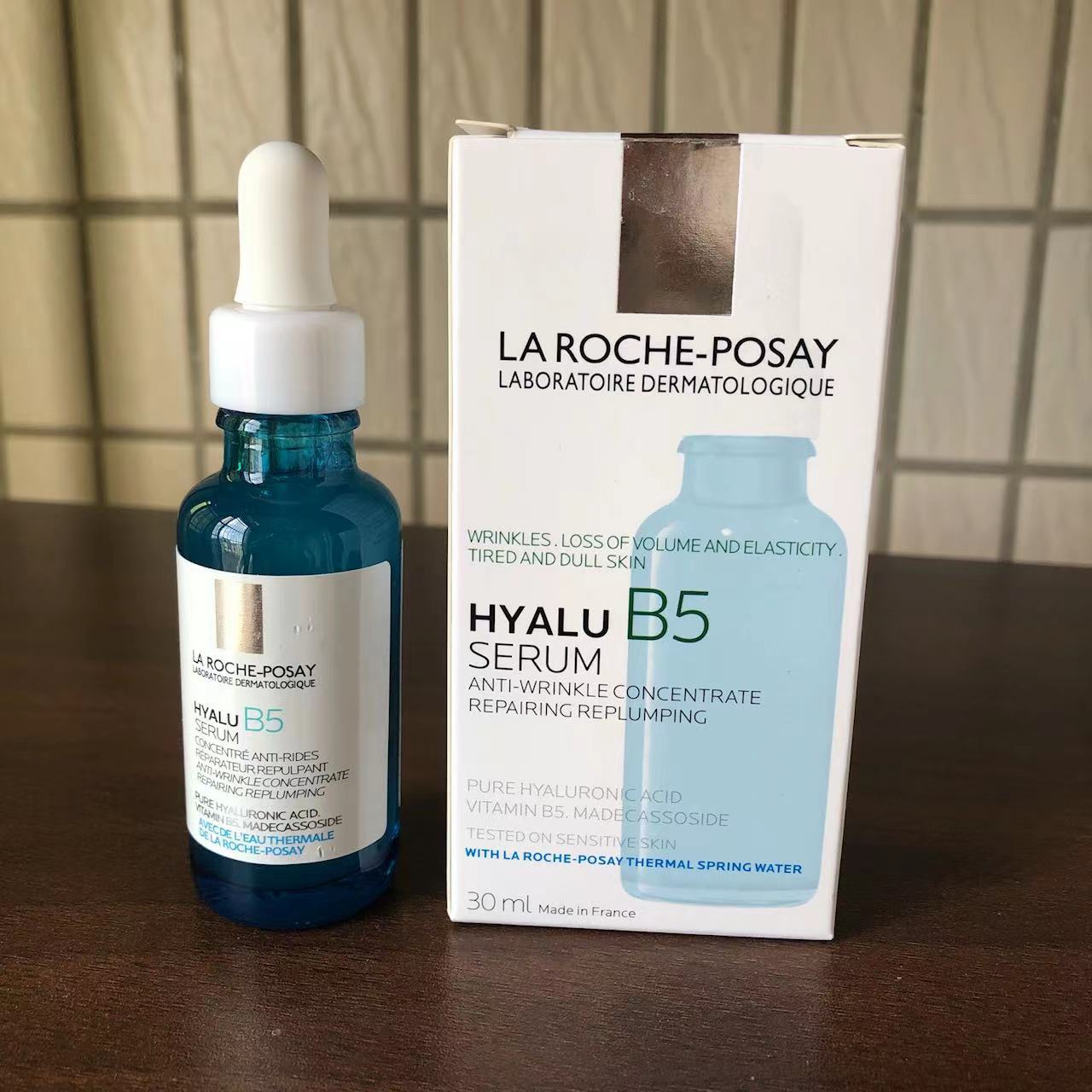 LarochePosay Li Li Fu Quan B5 Essence Hyaluronic Acid Blue Bottle Essence 30ml Brightening, Soothing And Moisturizing