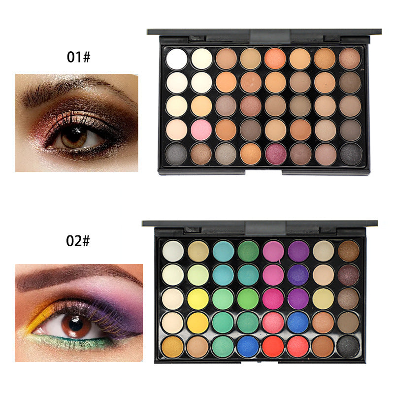 40 Colors Eyeshadow Pearlescent Matte Earth Color Smokey Makeup Eyeshadow Palette Makeup Cosmetics Eyeshadow Palette