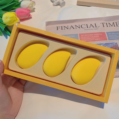 Douyin Hot Selling Small Mango Beauty Egg Non-latex Fruit Makeup Egg Dry And Wet Do Not Eat Powder With Super Soft Puff