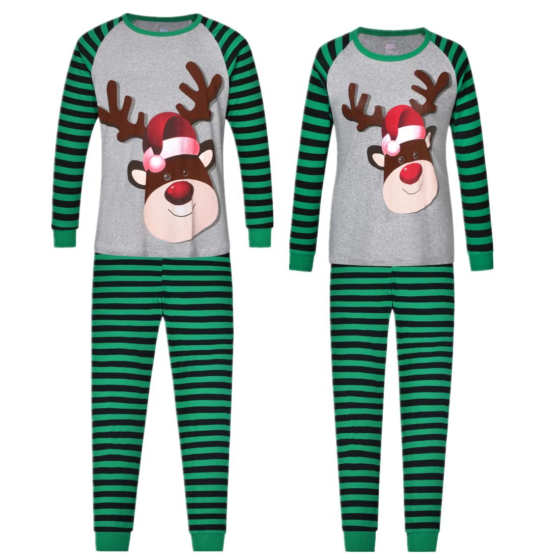 In Stock 2022 Amazon Autumn And Winter Home Clothes Pajamas European And American Christmas Print Long-sleeved Casual Parent-child Suit