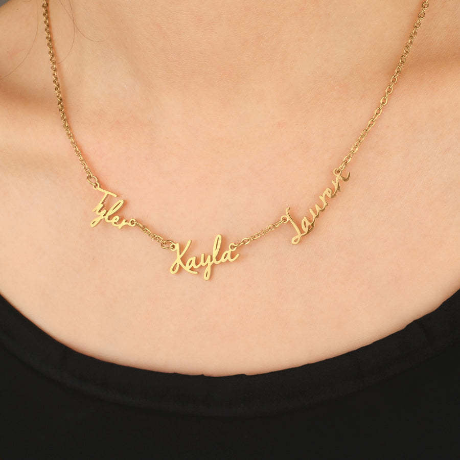 Independent Station Cross-border Hot Selling Multi-name Custom Christmas Mother&#039;s Day Ladies Gift Electroplated 18k Necklace
