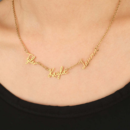 Independent Station Cross-border Hot Selling Multi-name Custom Christmas Mother&#039;s Day Ladies Gift Electroplated 18k Necklace