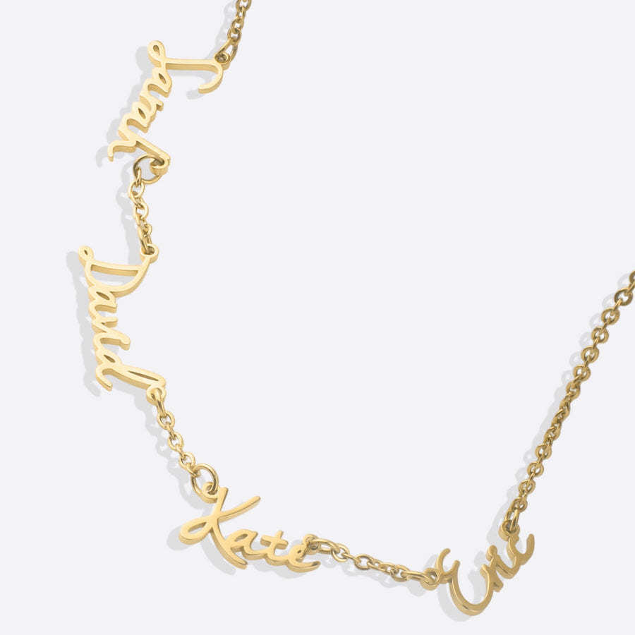 Independent Station Cross-border Hot Selling Multi-name Custom Christmas Mother&#039;s Day Ladies Gift Electroplated 18k Necklace