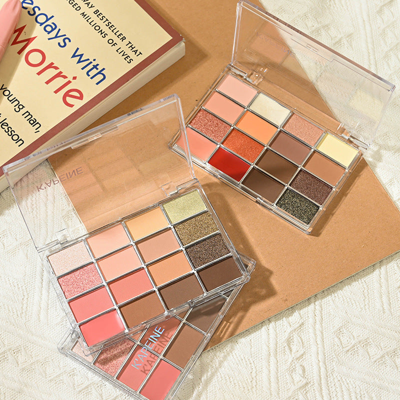 Capel Loves 16-color Eye Shadow Plate Low Saturated Pearlescent Matte Lying Silkworm Brightening Powder Brown Earth Color Eye Shadow