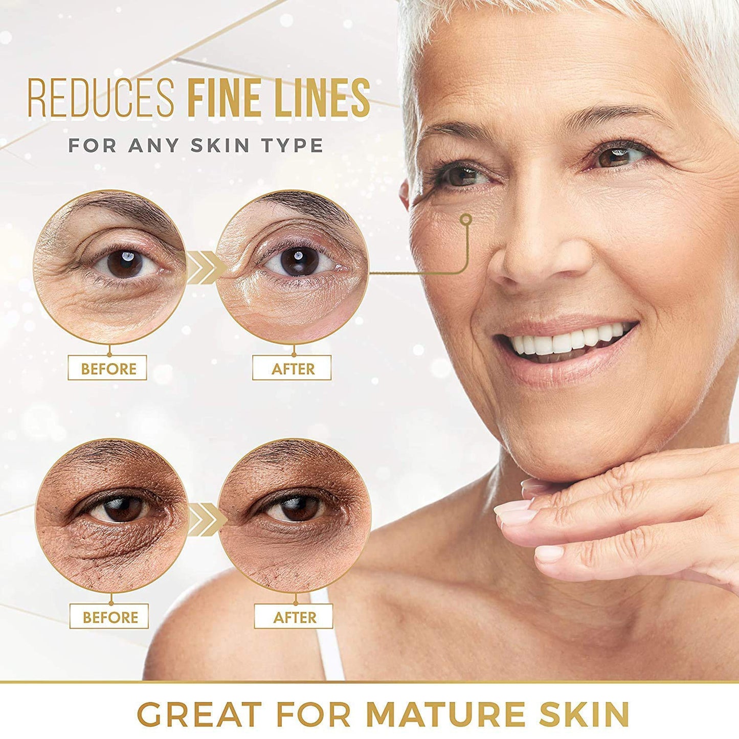 Eye Mask, Gold Eye Mask, Firming, Lifting, Lightening Fine Lines, Eye Mask To Remove Eye Bags And Eliminate Gold Eye Mask