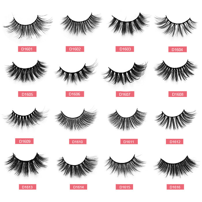 Cross-border Explosions 1 Pair Of High-grade Pink Boxed Thick Chemical Fiber False Eyelashes Eyelashes Natural Nude Makeup Eyelashes